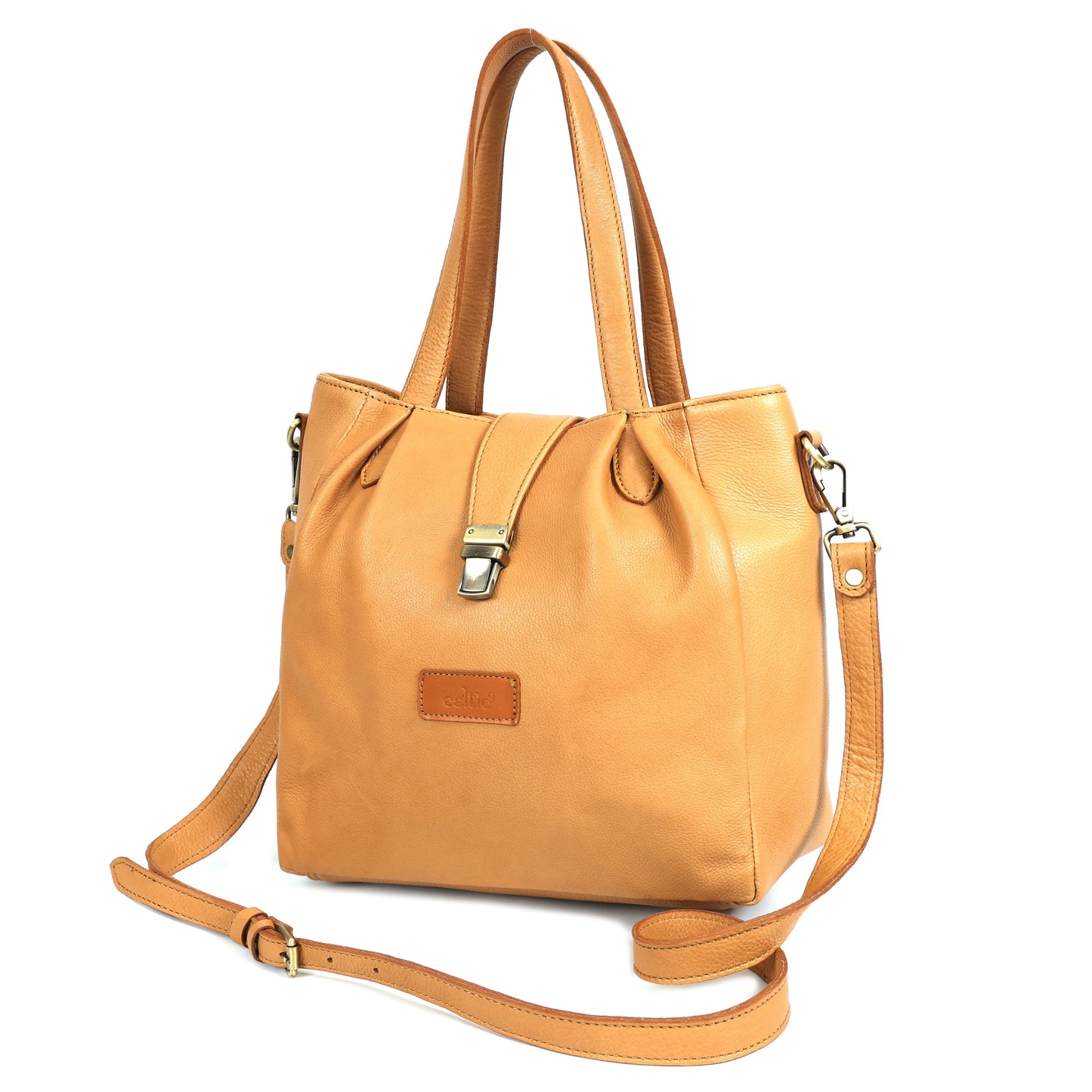 Stylish Tan Leather Handbag Combo Set | Premium Tote with Sling & Wallet