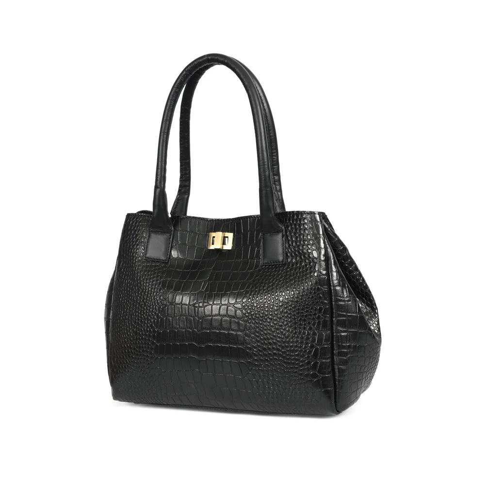 Premium Croc Pattern Leather Women's 4-in-1 Handbag Set (Tote, Shoulder, Sling & clutch)