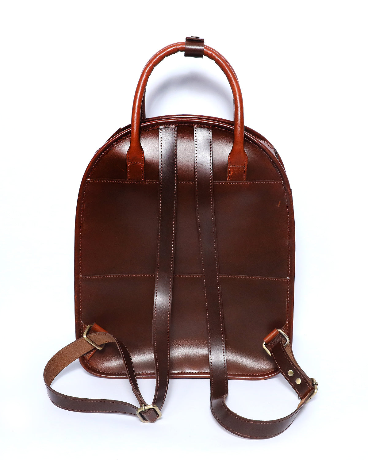 Premium Genuine Leather Backpack with Front Utility Pocket