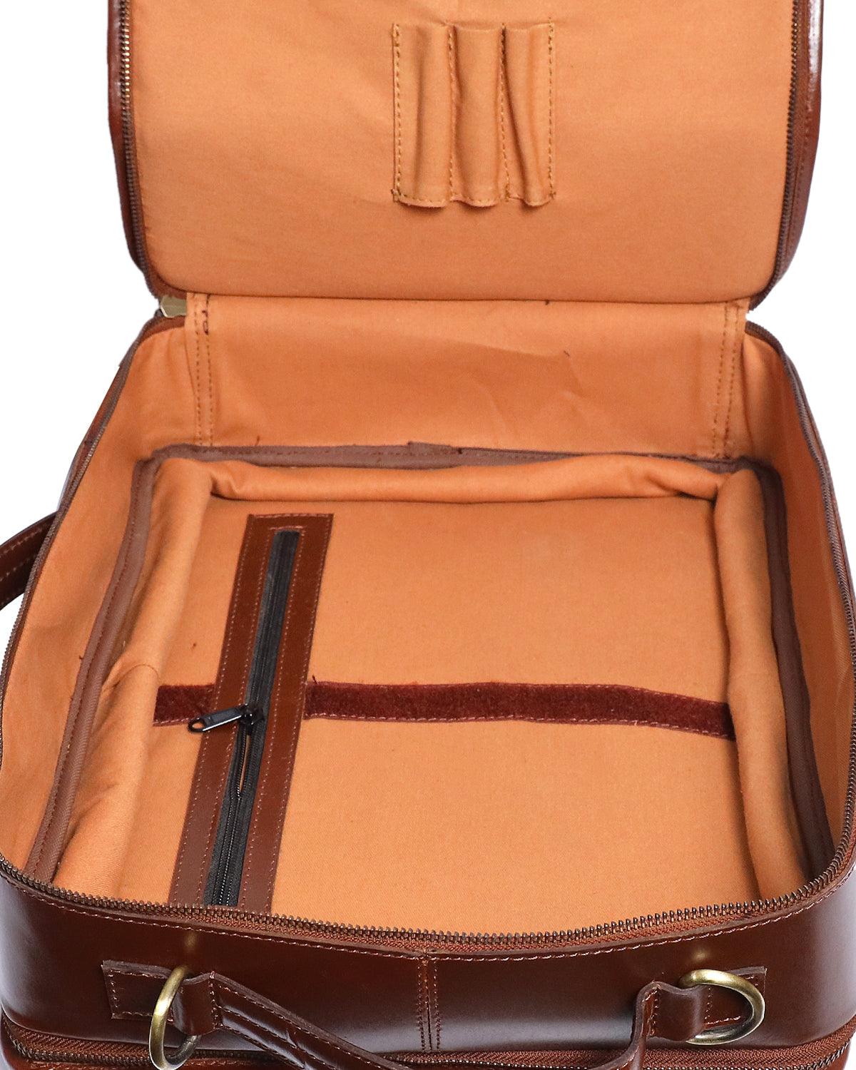  Brown Color Pure Leather Camera Bag with DSLR case for Professional use, Art: BG-1465