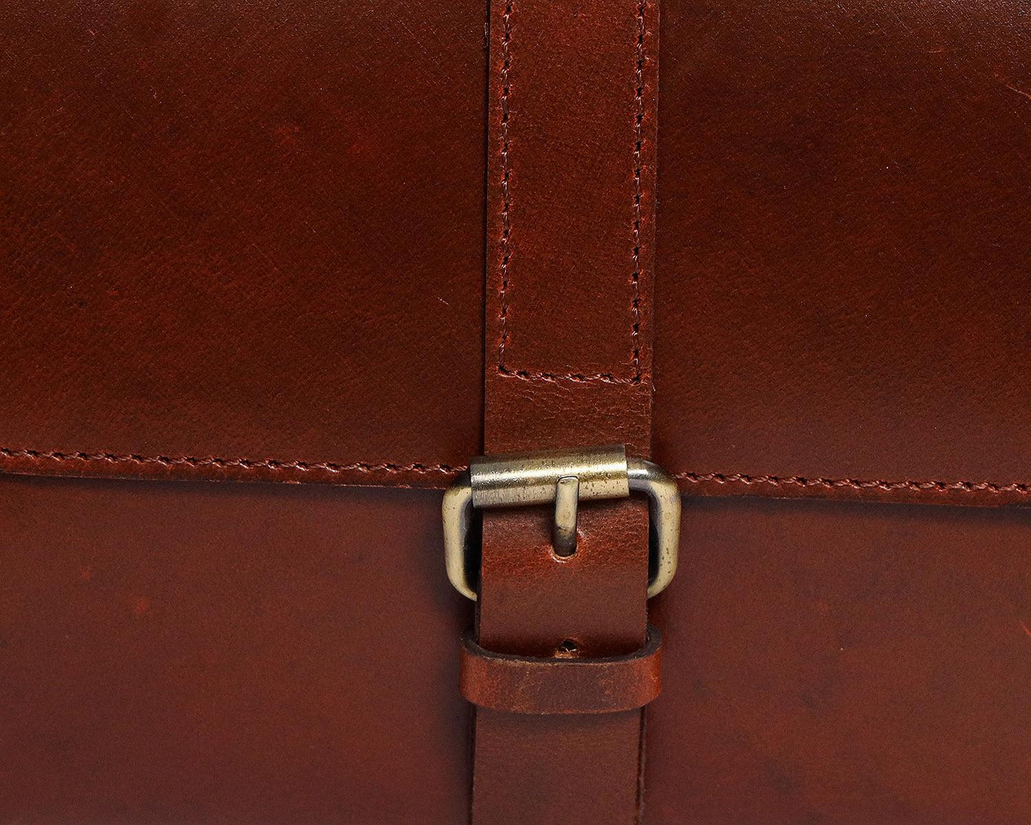  brown color pure leather tote bag for office use - INDIA