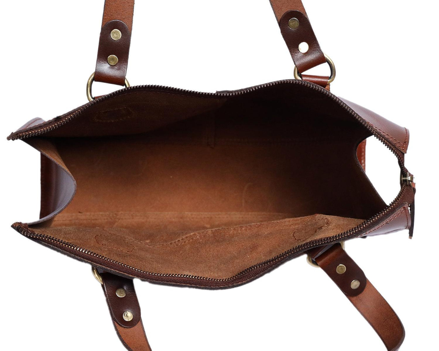  brown color pure leather tote bag for office use - INDIA