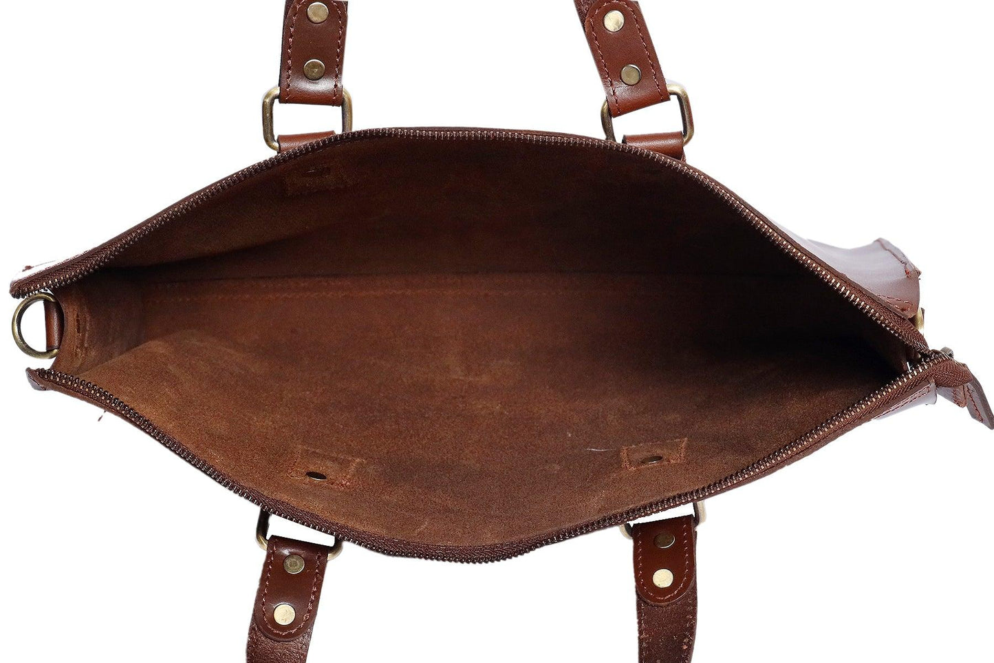  brown color pure leather laptop bag for professional use - INDIA