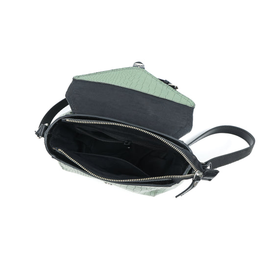 Elevate Your Style with Our Green Croco Leather Sling Bag. Art: BG-BG-1461 - Default Title