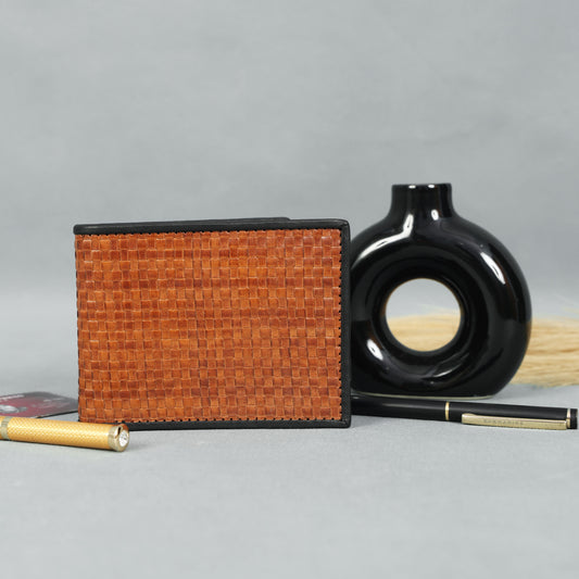 Durable Brown Webbing Wallet – Slim, Stylish & Lightweight for Everyday Use.LA-1422