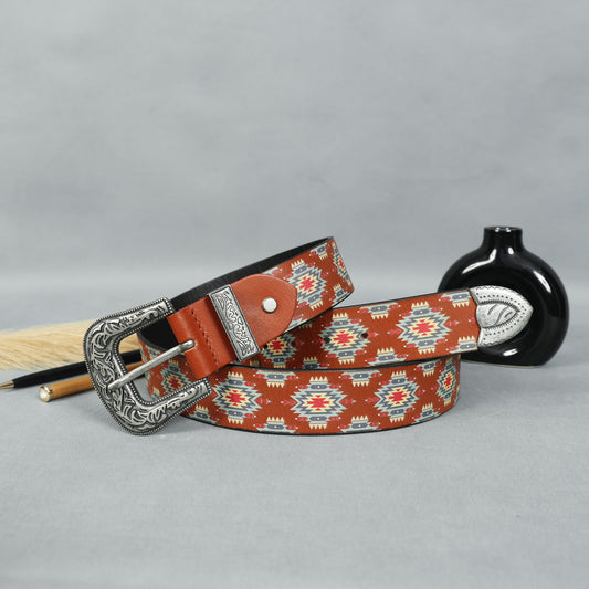 Stylish Digital Print Belt – Unique Graphic Design, Durable & Adjustable.LB-883