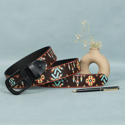 Stylish Digital Print Belt – Unique Graphic Design, Durable & Adjustable.LB-884