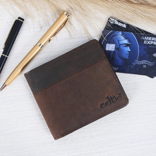 Premium Brown Leather Wallet – Stylish, Durable & Slim Design for Men. LA-1417