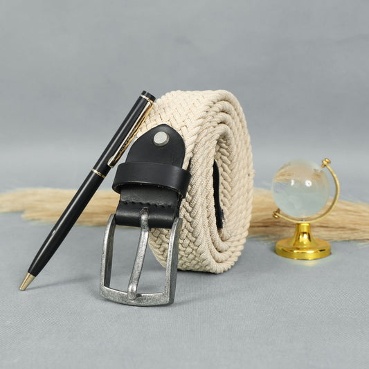 White Webbing Belt – Durable, Adjustable & Stylish for Everyday Wear.LB-881