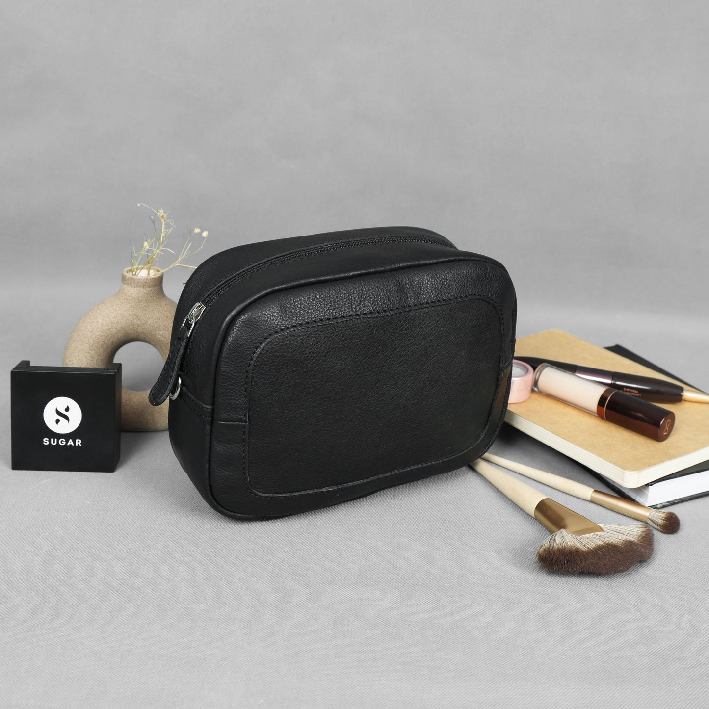 Black Leather Sling Bag – Premium Patterned Bag for Stylish Outings ART: BG-1642