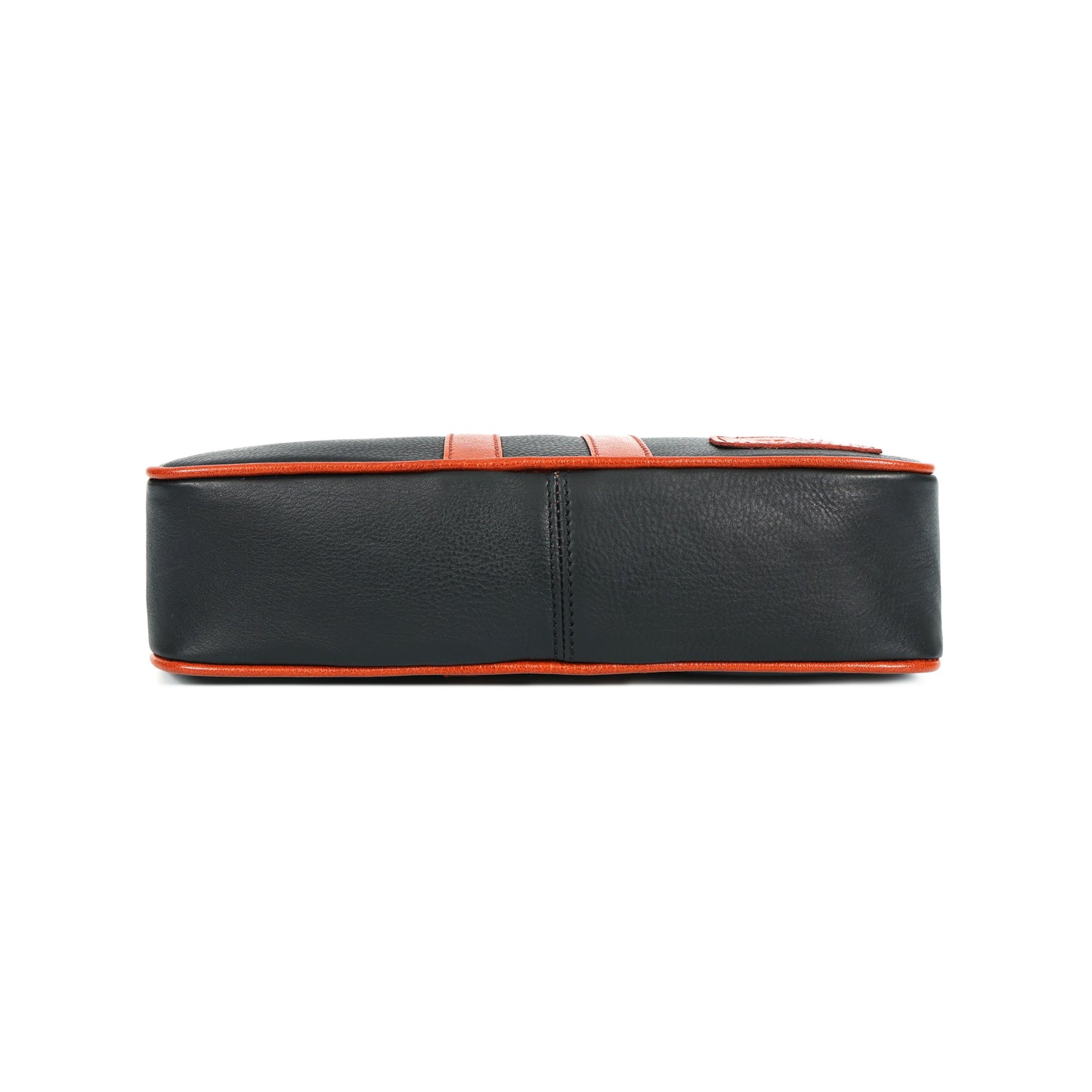 Black & Tan Leather Saddle Sling Bag – Compact Designer Crossbody