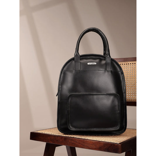 Premium Genuine Leather Backpack with Front Utility Pocket