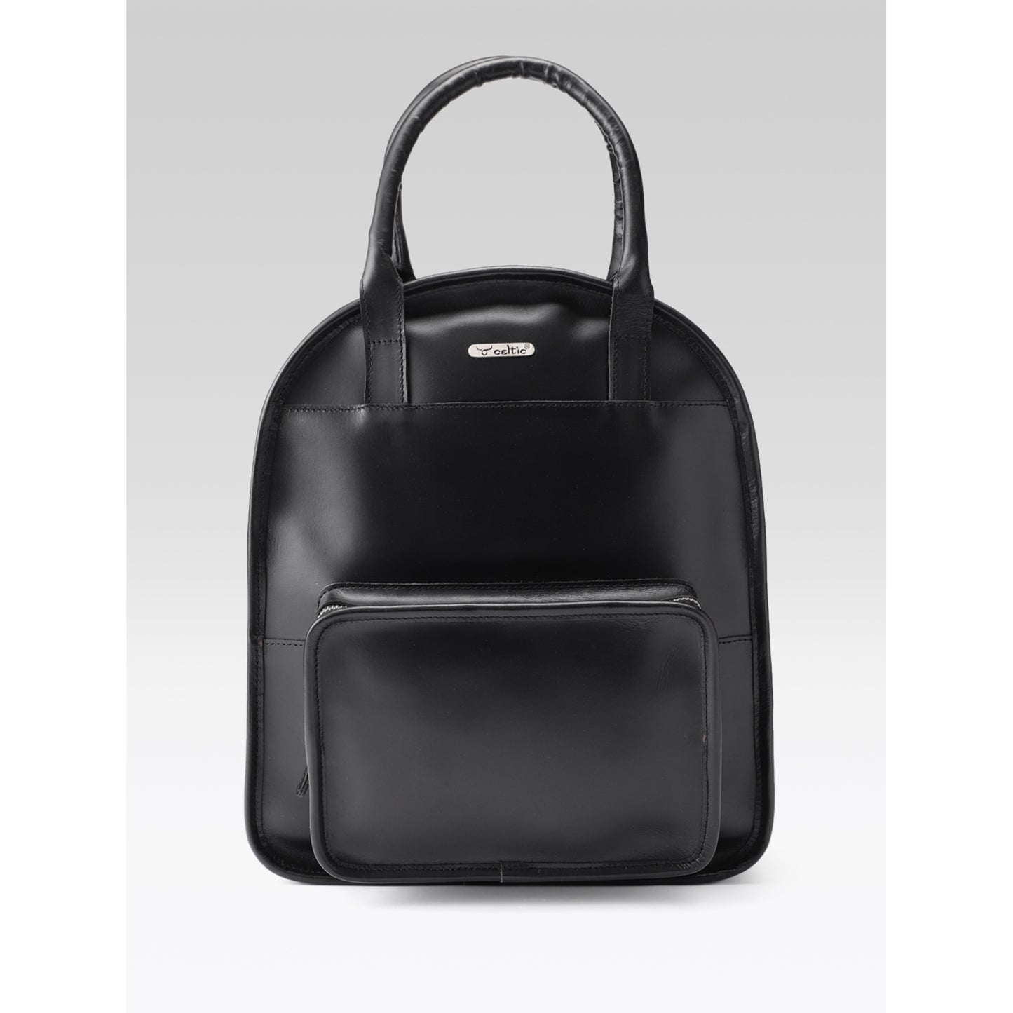 Premium Genuine Leather Backpack with Front Utility Pocket
