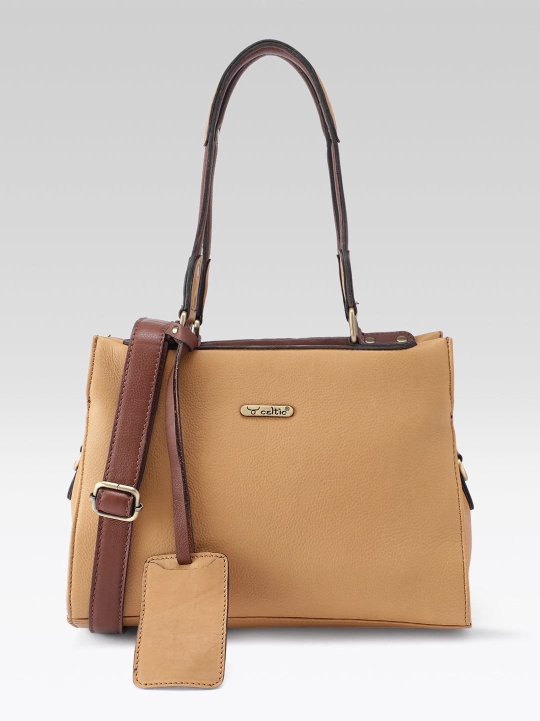Premium Genuine Textured leather Handbag with inner pockets
