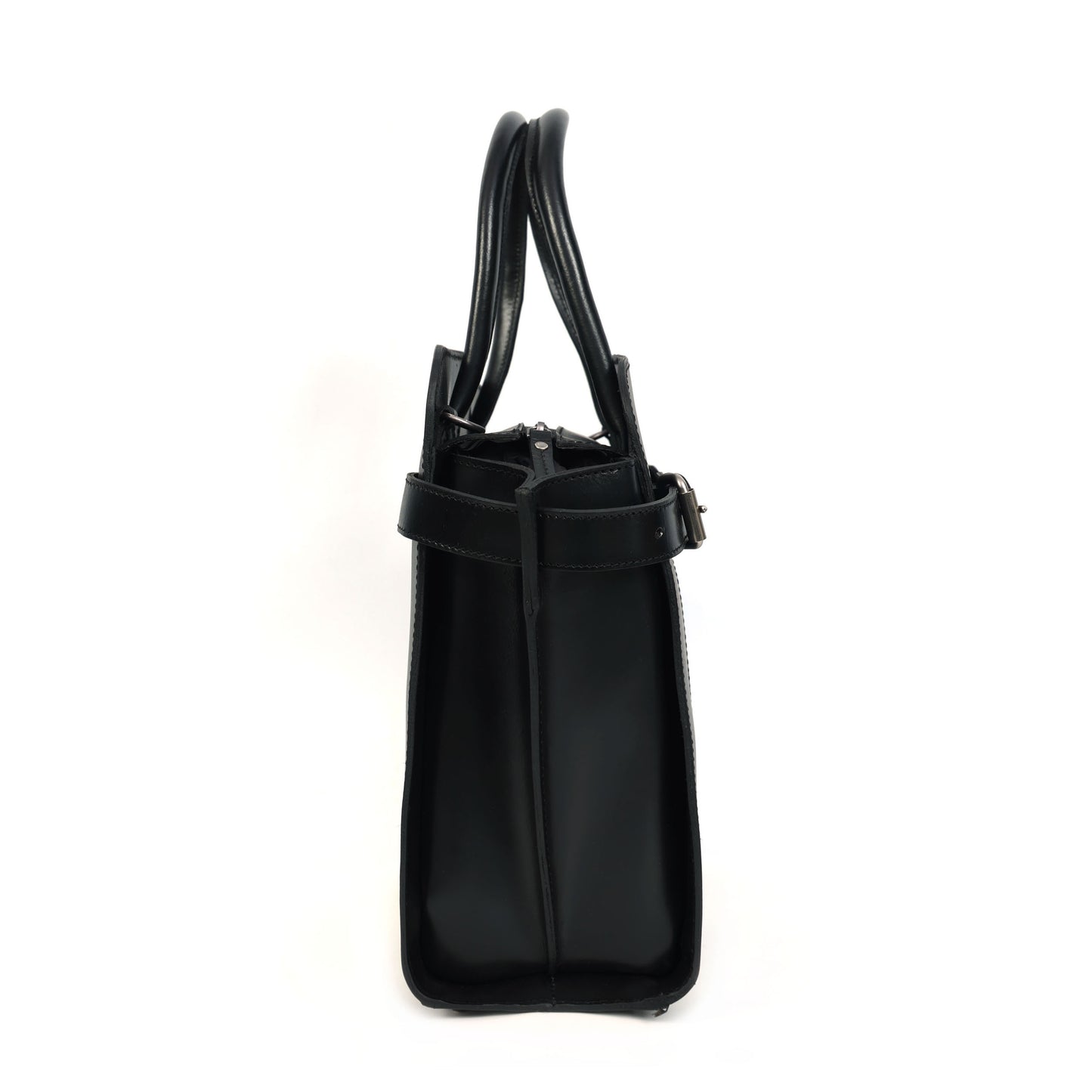 Premium Genuine Leather Satchel hand Bag with Embossed Front Panel