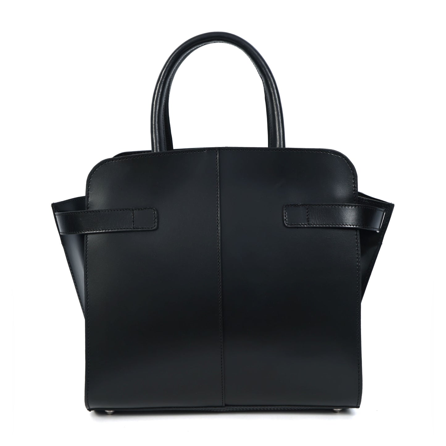 Premium Genuine Leather Satchel hand Bag with Embossed Front Panel