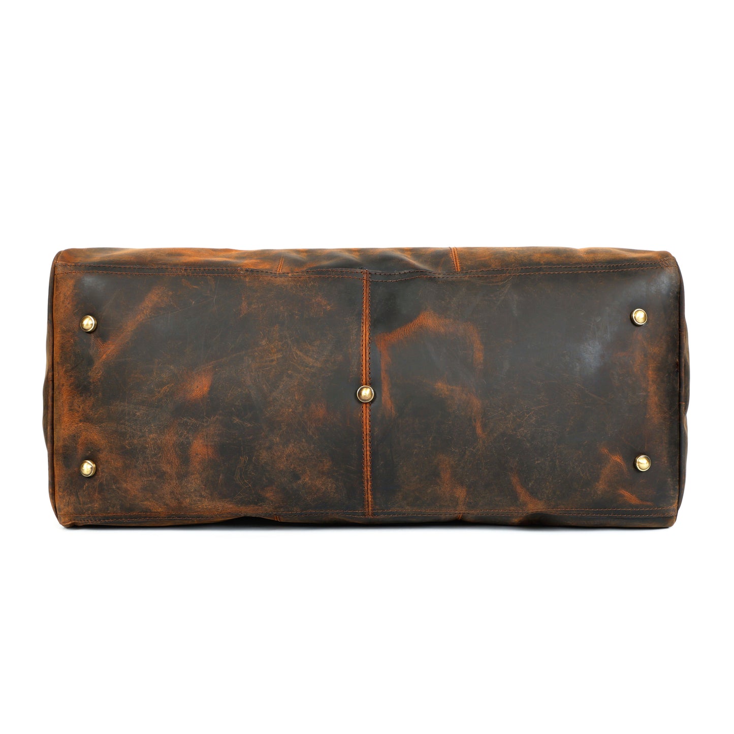 Premium Vintage Leather Travel Duffel Bag |Large Weekender with Shoulder Strap