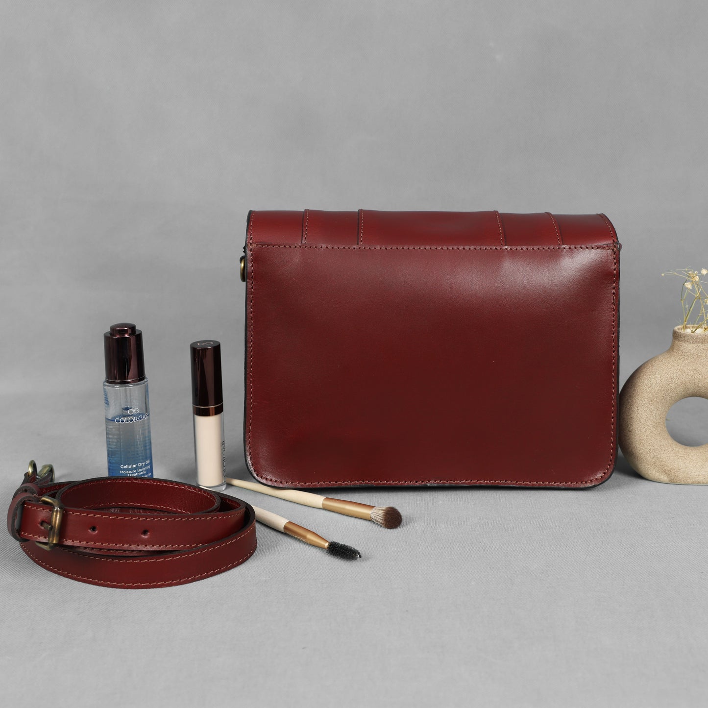 Brown Leather Sling Bag  Stylish Crossbody Bag for Men & Women.BG-1635