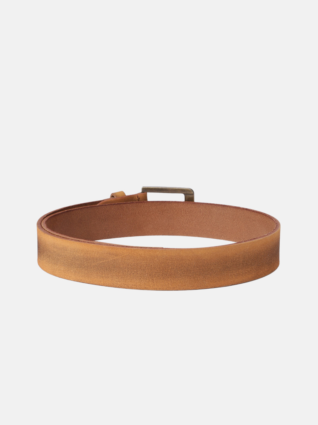 Premium Leather Tan Belt with Antique Buckle