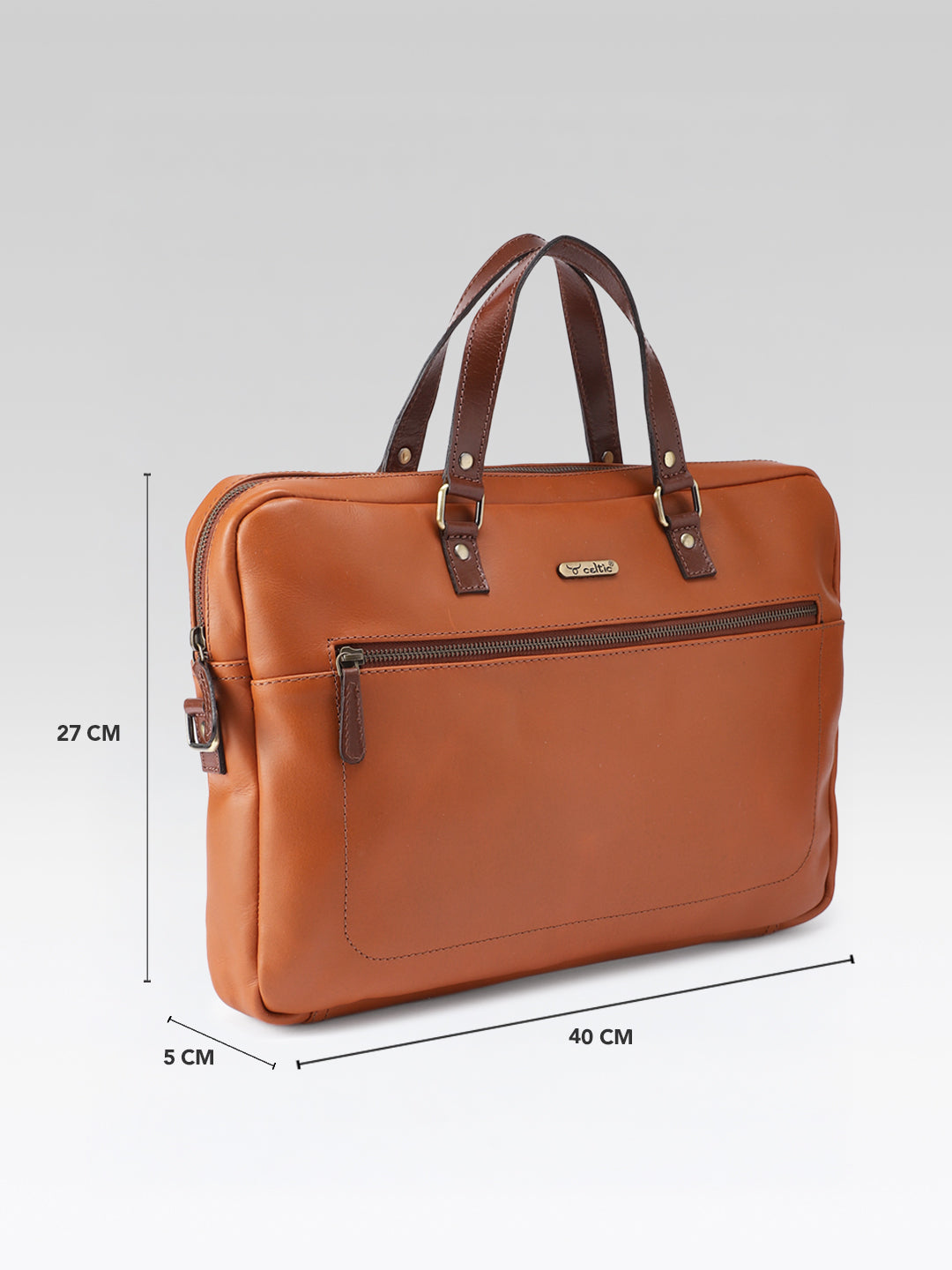 Premium Genuine Leather Business Messenger Laptop Bag