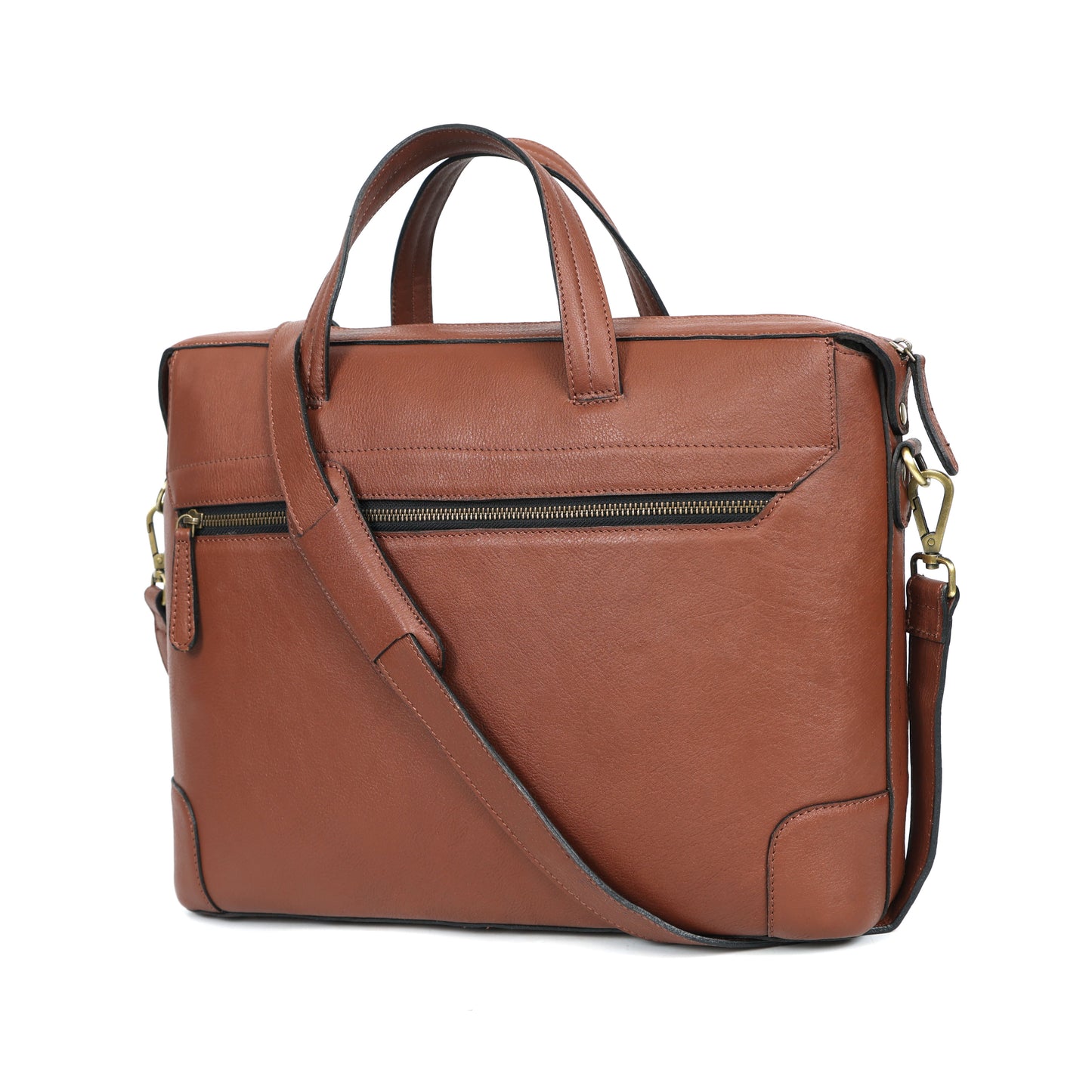 Genuine Leather Laptop & Office Bag – Classic Unisex Briefcase