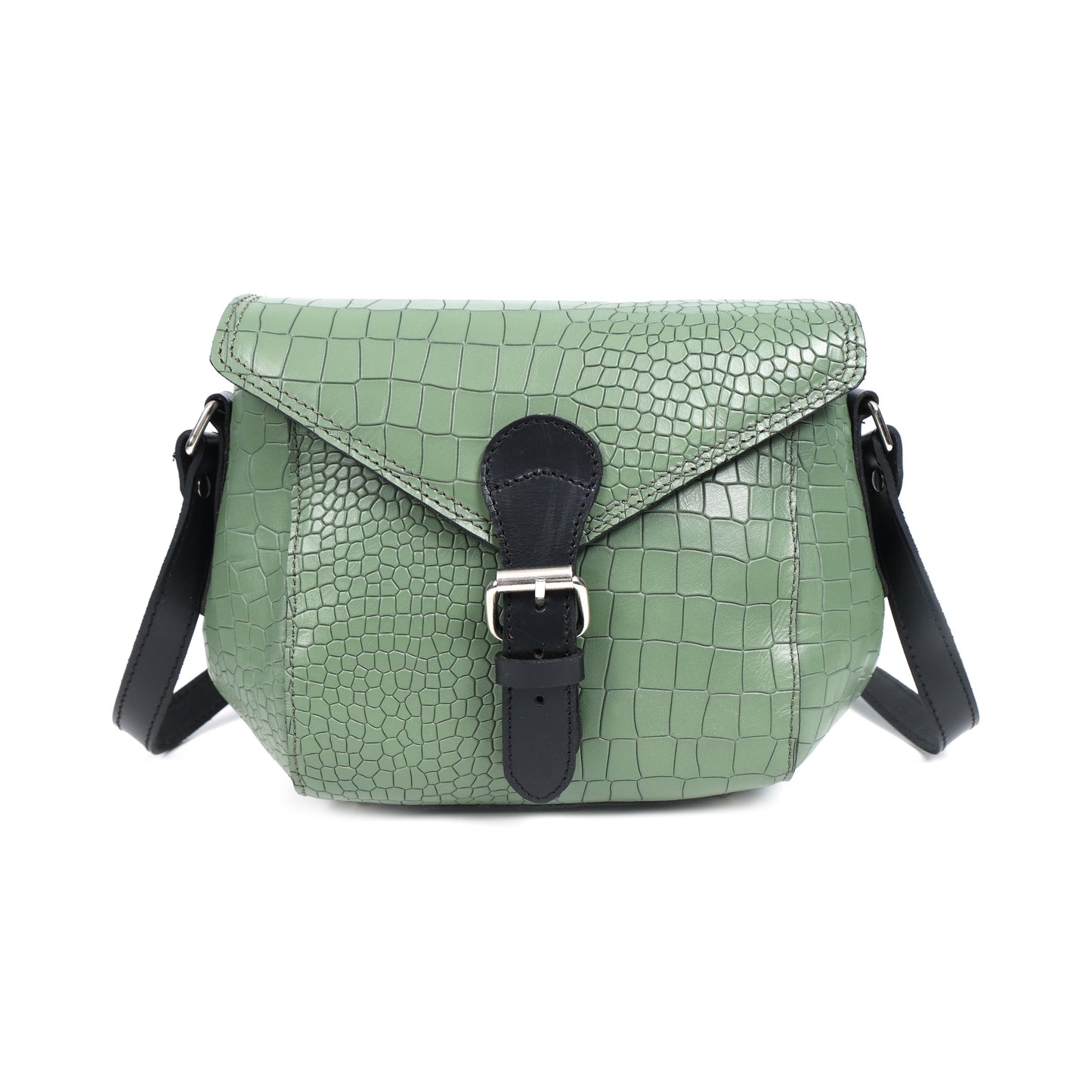 Elevate Your Style with Our Green Croco Leather Sling Bag. Art: BG-BG-1461 - Default Title