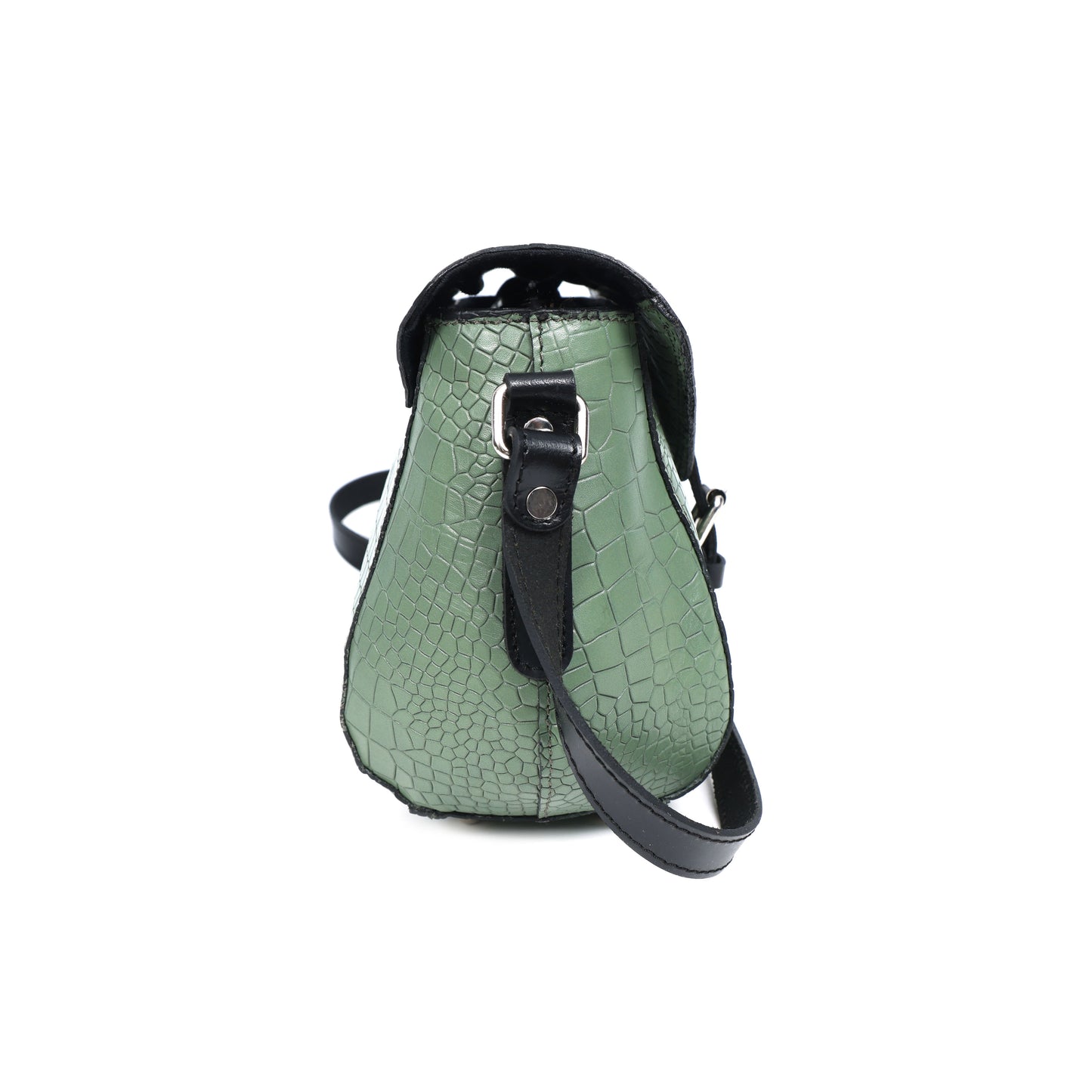 Elevate Your Style with Our Green Croco Leather Sling Bag. Art: BG-BG-1461 - Default Title