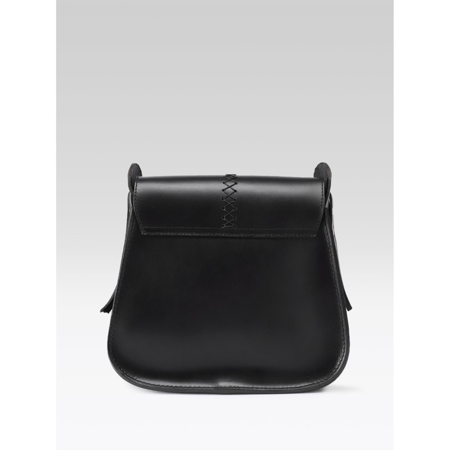 Premium Genuine Leather Sling Bag with Hand-Stitched Detail & Adjustable Strap