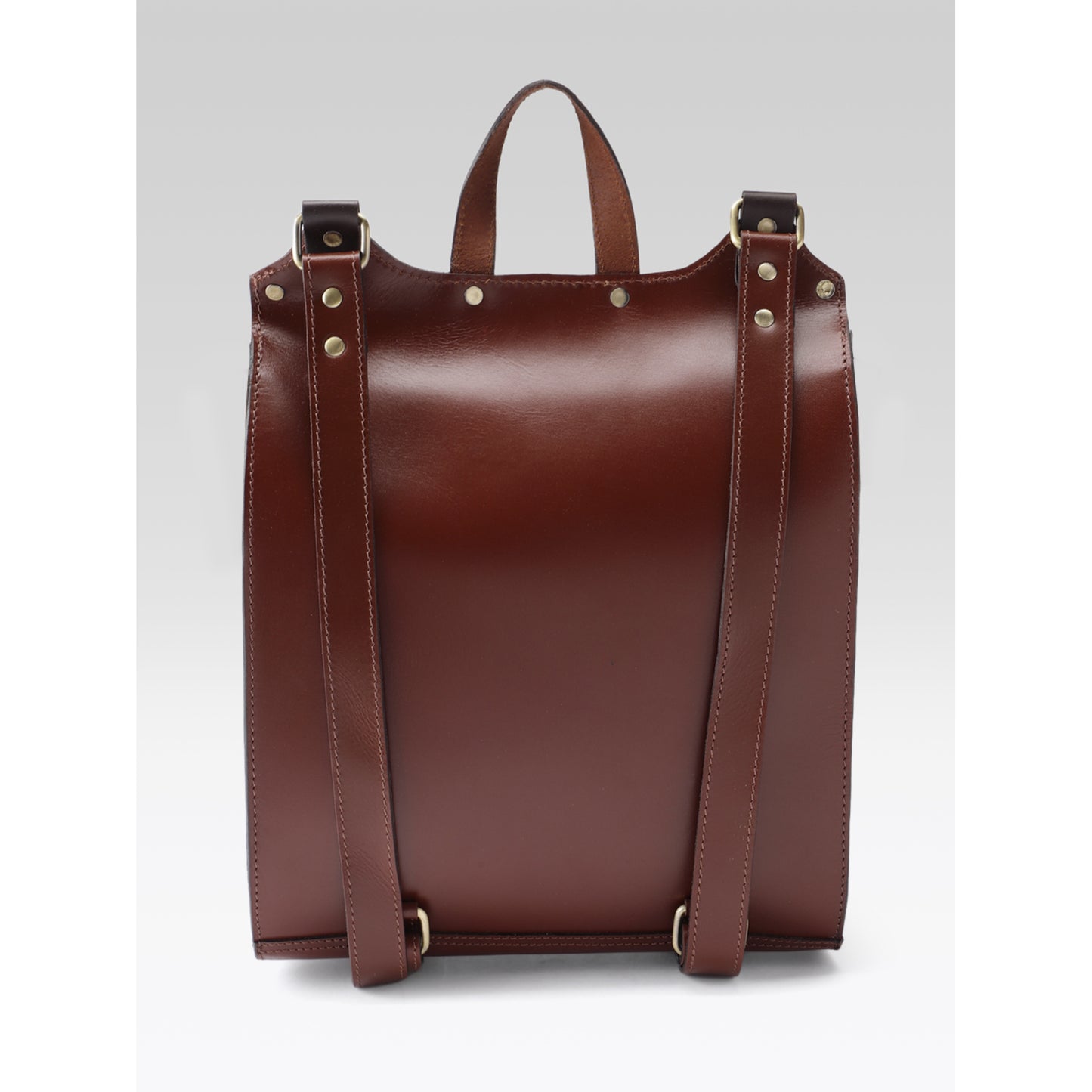 Premium Genuine Leather Everyday Backpack with Secure Flap Closure