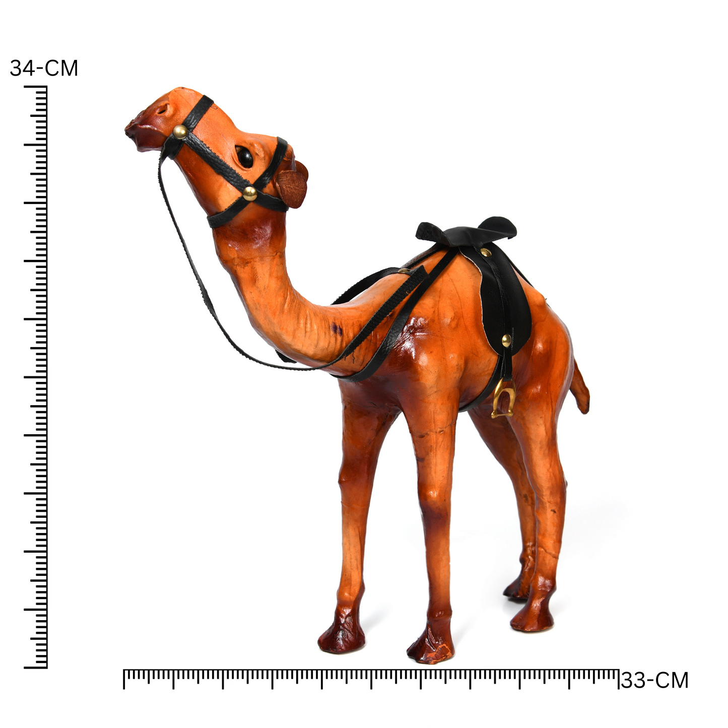 Handicraft Standing Camel Leather Showpiece  Exquisite Artisan Home Decor, ART:-LA-05