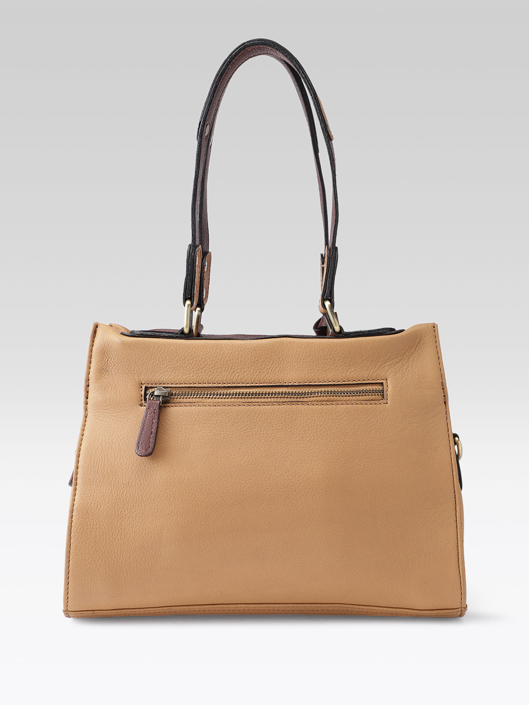 Premium Genuine Tan Leather 3-Piece Handbag Combo with Crossbody & Clutch