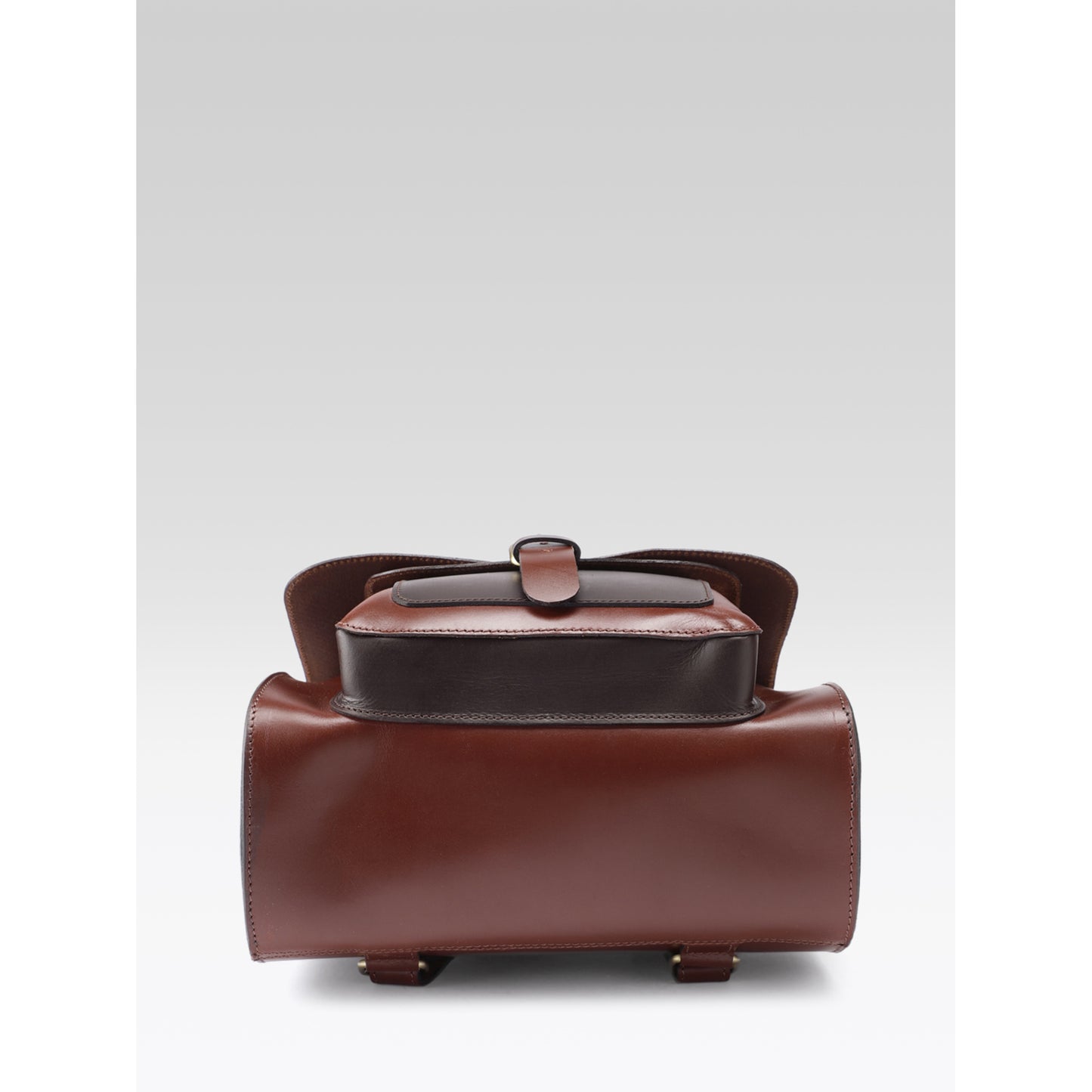 Premium Genuine Leather Everyday Backpack with Secure Flap Closure