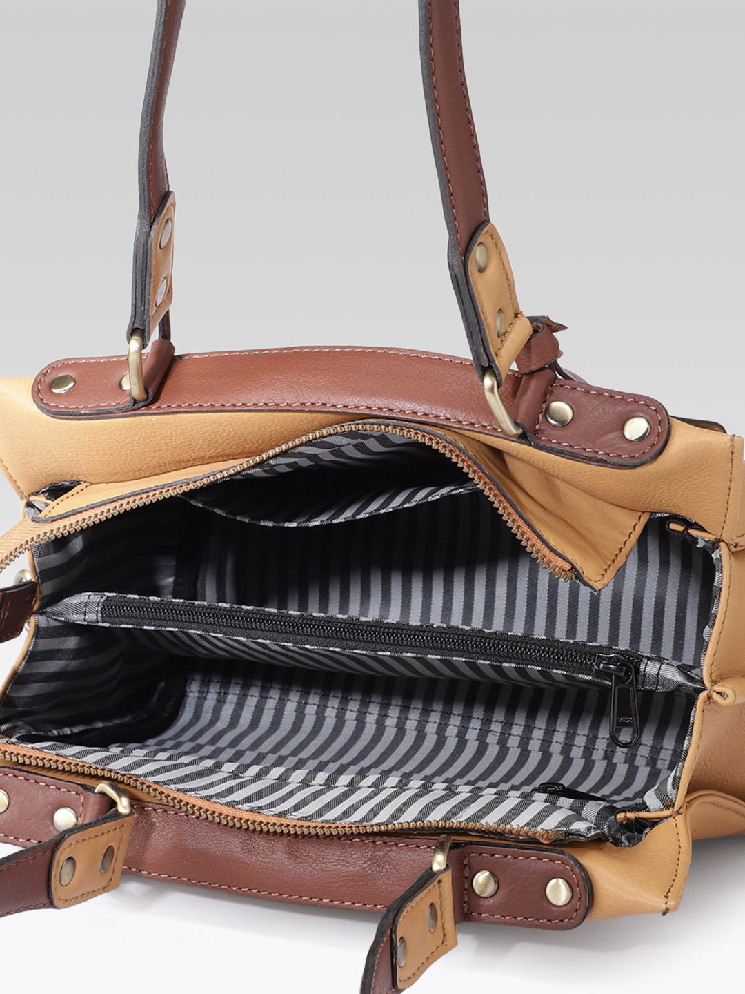 Premium Genuine Textured leather Handbag with inner pockets