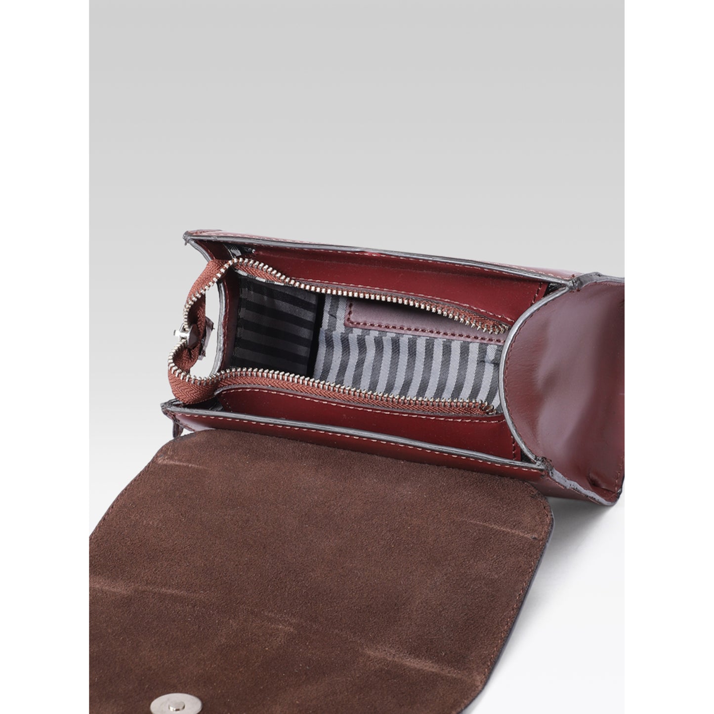 Premium Genuine Leather Mini Handbag for Women | Top Handle & Detachable Sling