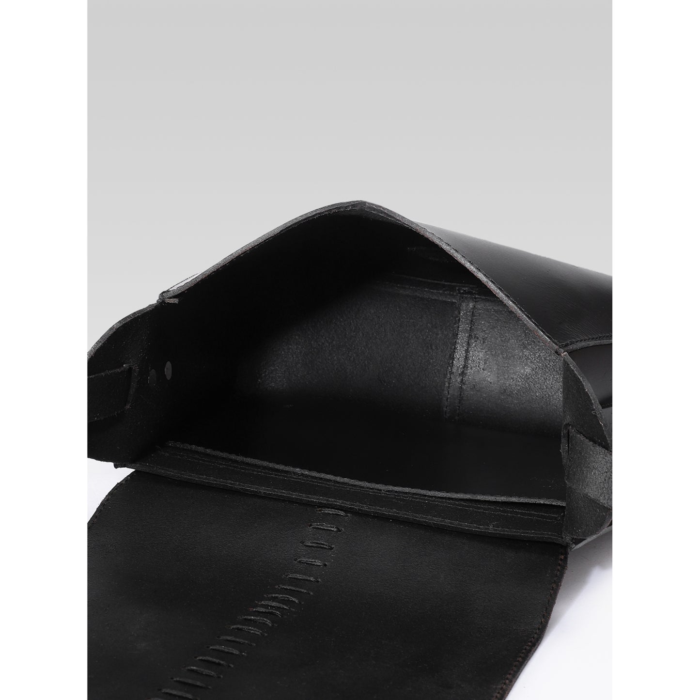 Premium Genuine Leather Sling Bag with Hand-Stitched Detail & Adjustable Strap