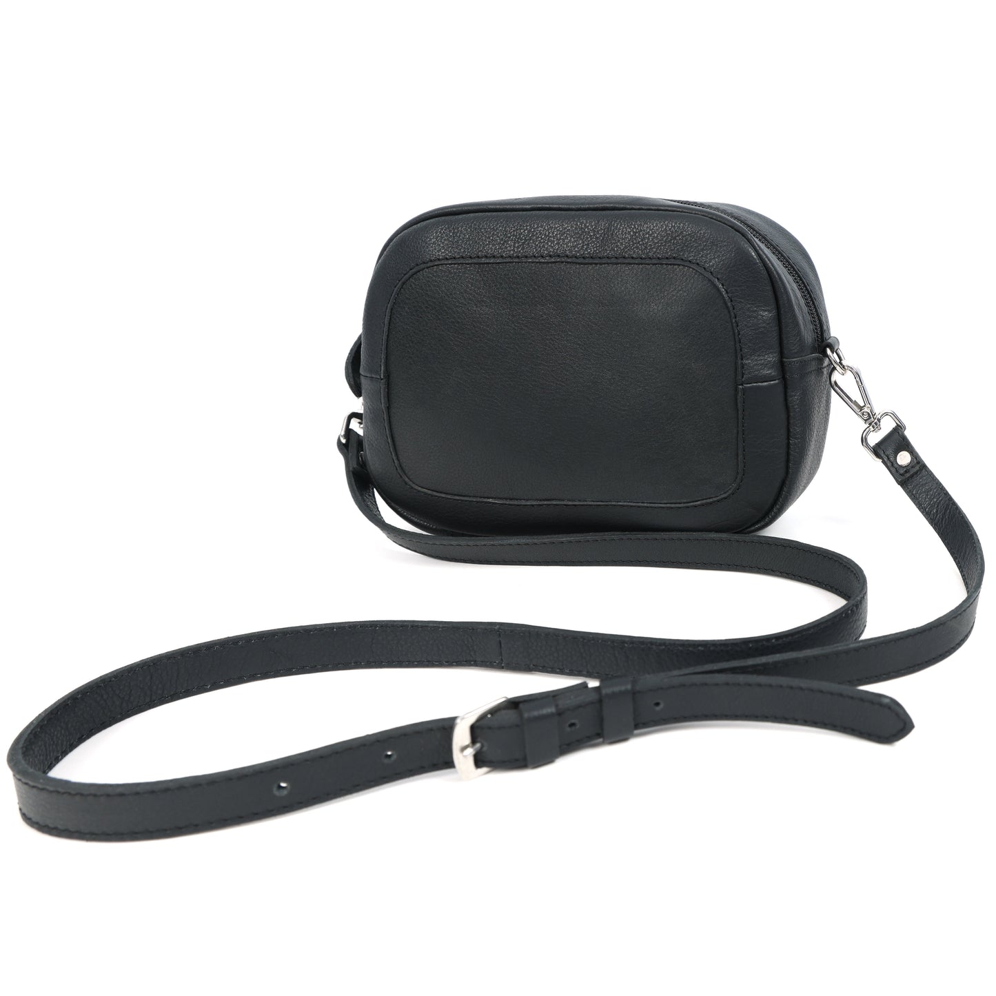 Black Leather Sling Bag – Premium Patterned Bag for Stylish Outings ART: BG-1642