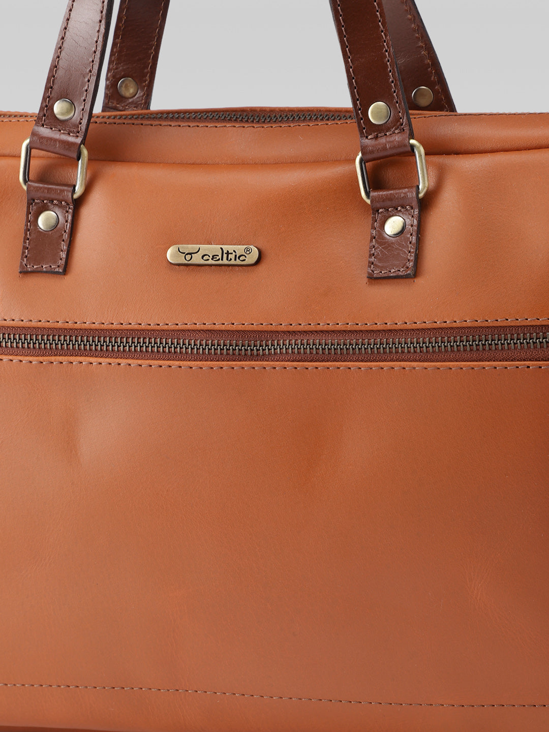 Premium Genuine Leather Business Messenger Laptop Bag