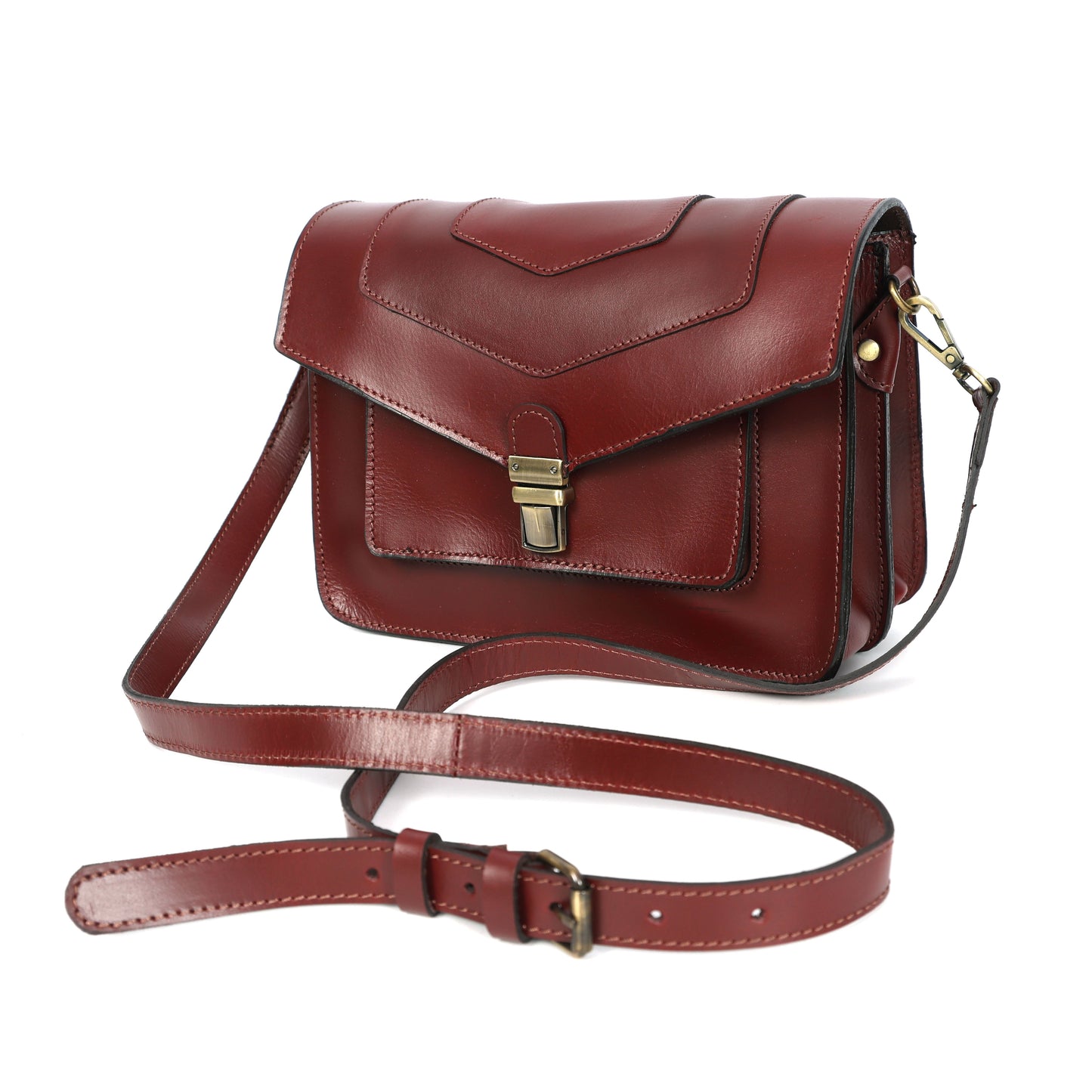Brown Leather Sling Bag  Stylish Crossbody Bag for Men & Women.BG-1635
