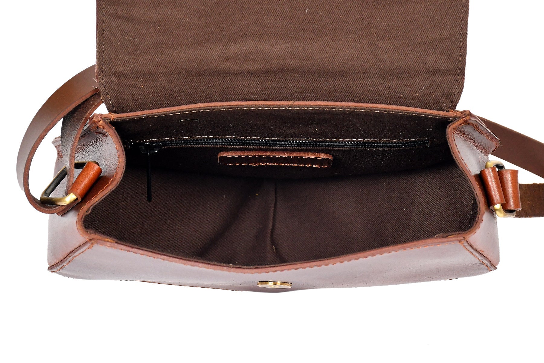  brown color pure leather with hair on leather sling bag for women and girls | Party wear - INDIA
