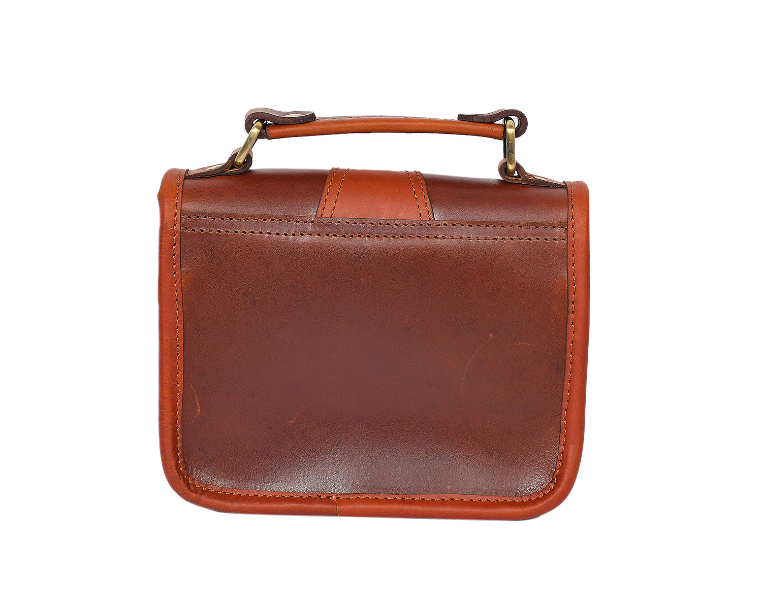  brown color pure leather sling bag with glorious design for women and girls | Party wear . - INDIA