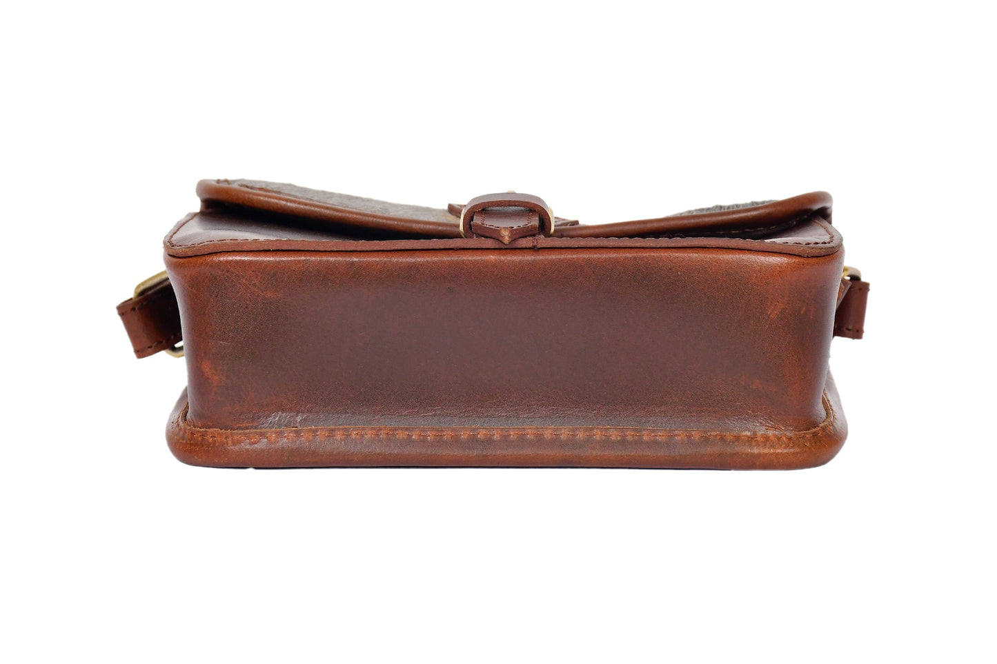  brown color leather with grey hair on leather sling bag for women and girls | Party wear . - INDIA