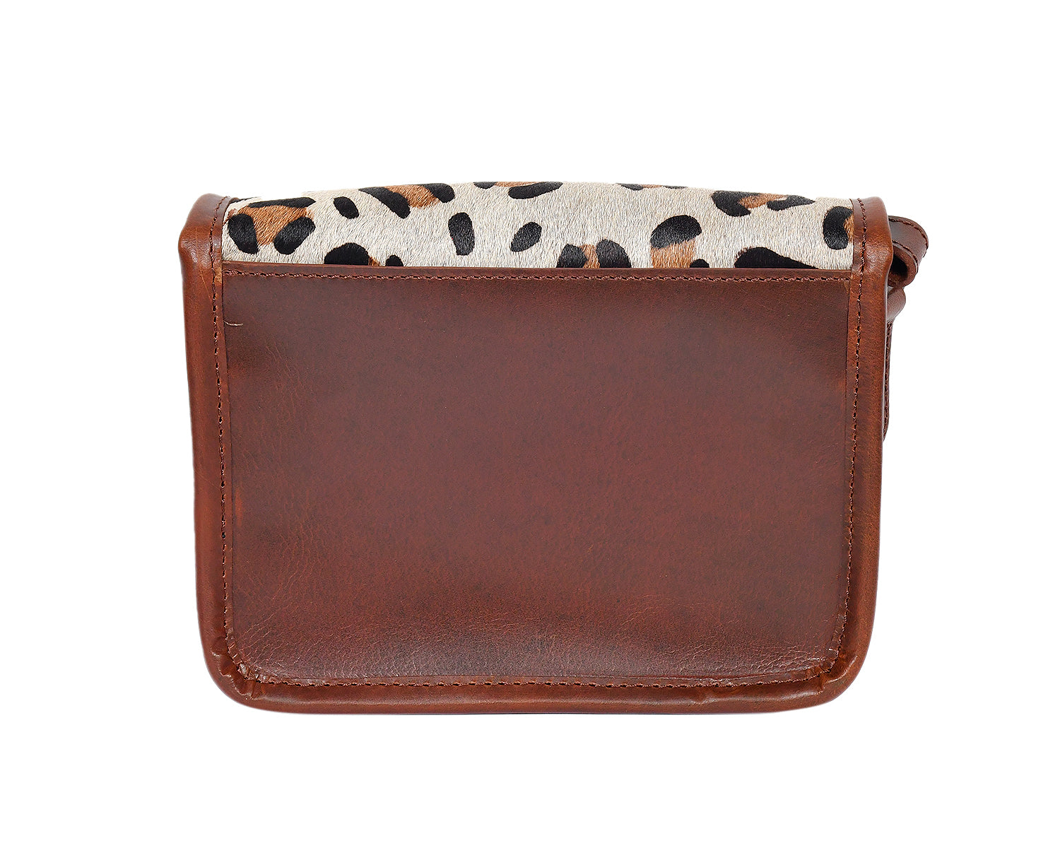  brown color leather with hair on leather sling bag for women and girls | Party wear . - INDIA