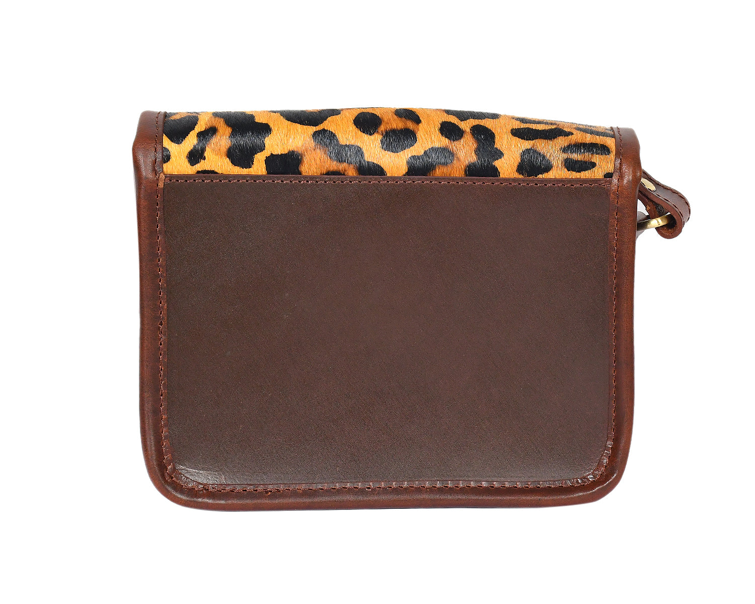  brown color pure leather with hair on leather sling bag for women and girls | Party wear - INDIA