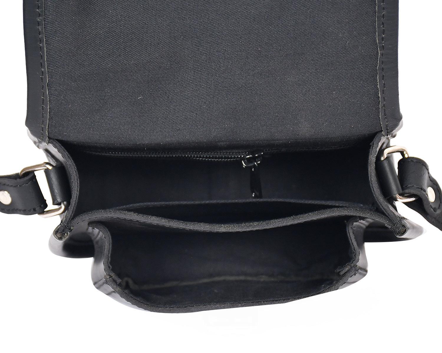  Black Premium Leather Bag | Trending Sling Bag - INDIA