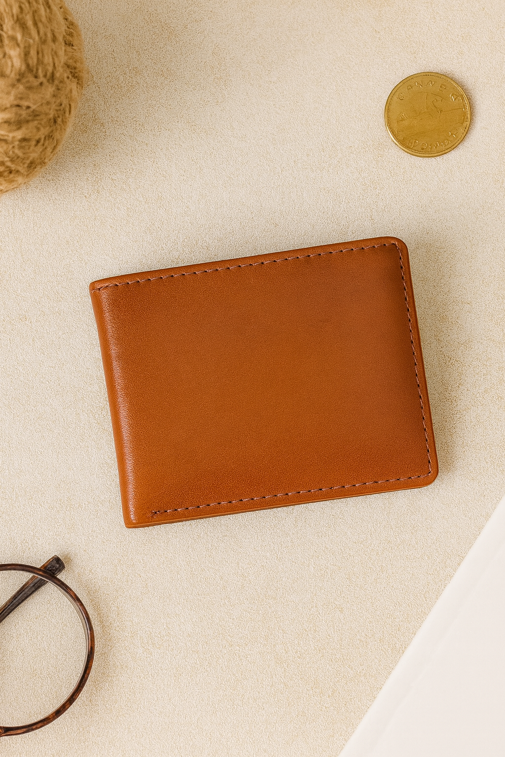 Tan Color Pure Leather Wallet For Men, Art:- LA-1393