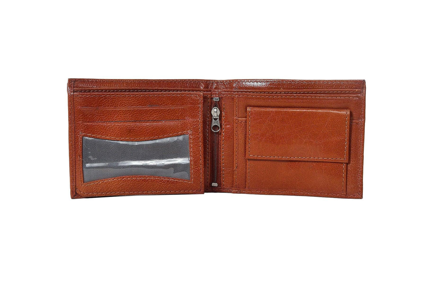  Brown Color Pure Leather Wallet For Men - INDIA