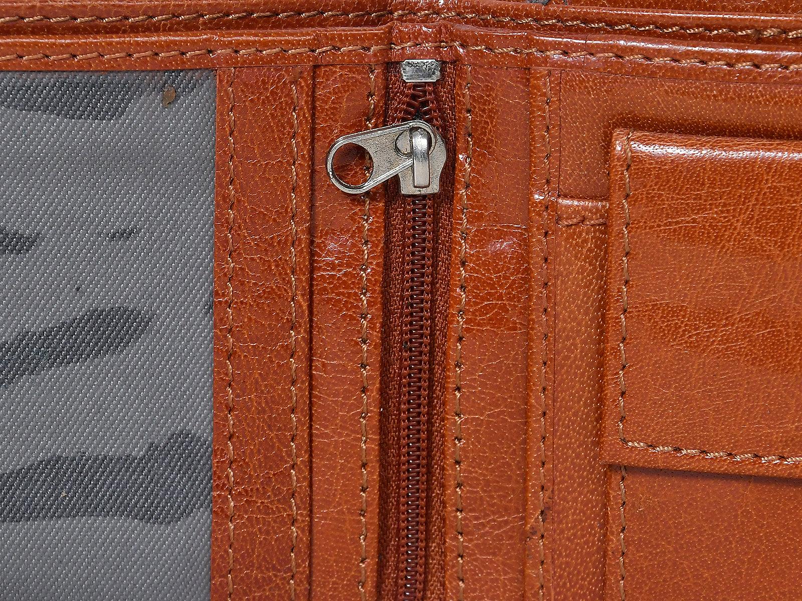  Brown Color Pure Leather Wallet For Men - INDIA