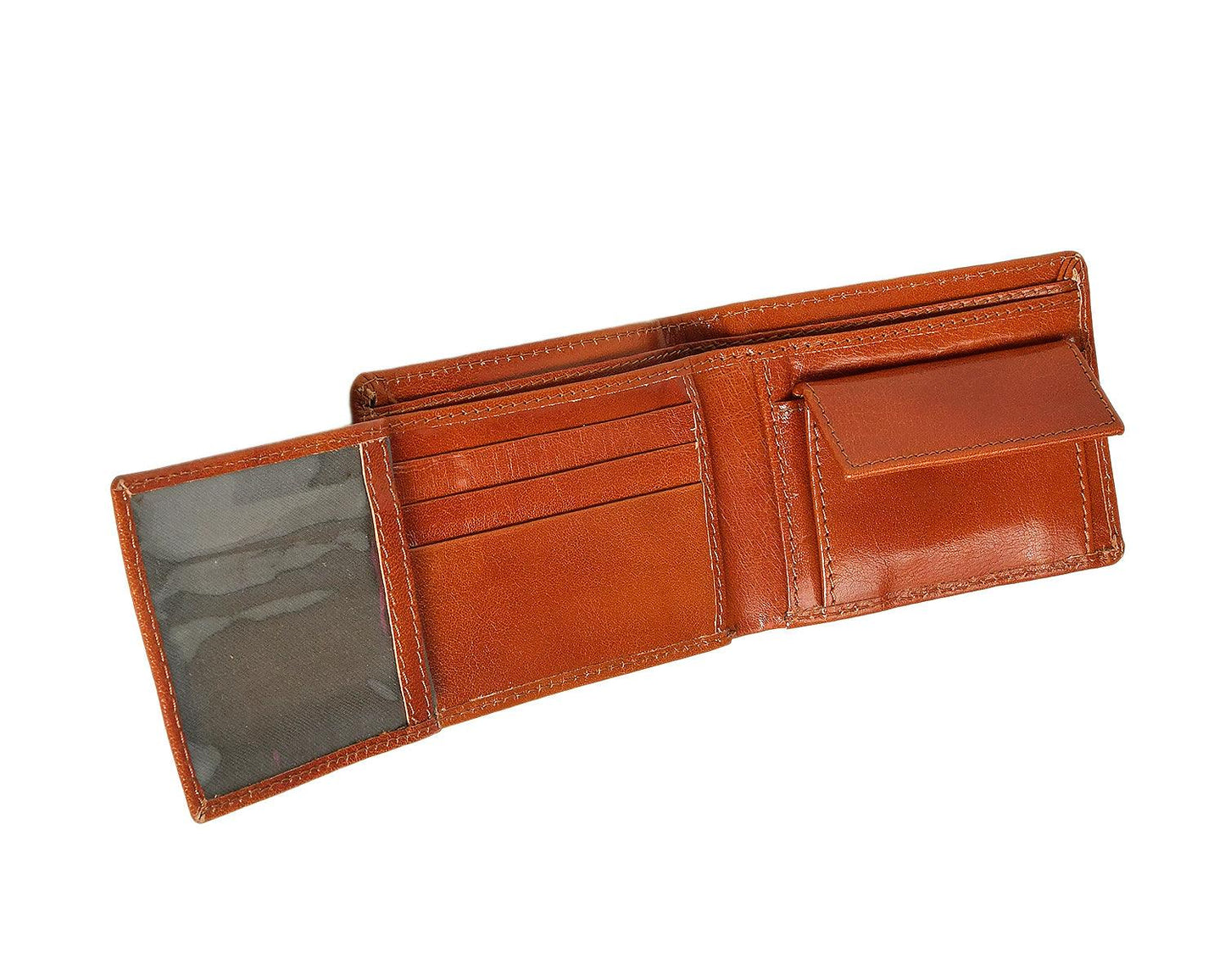  Tan Color Pure Leather Wallet For Men - INDIA