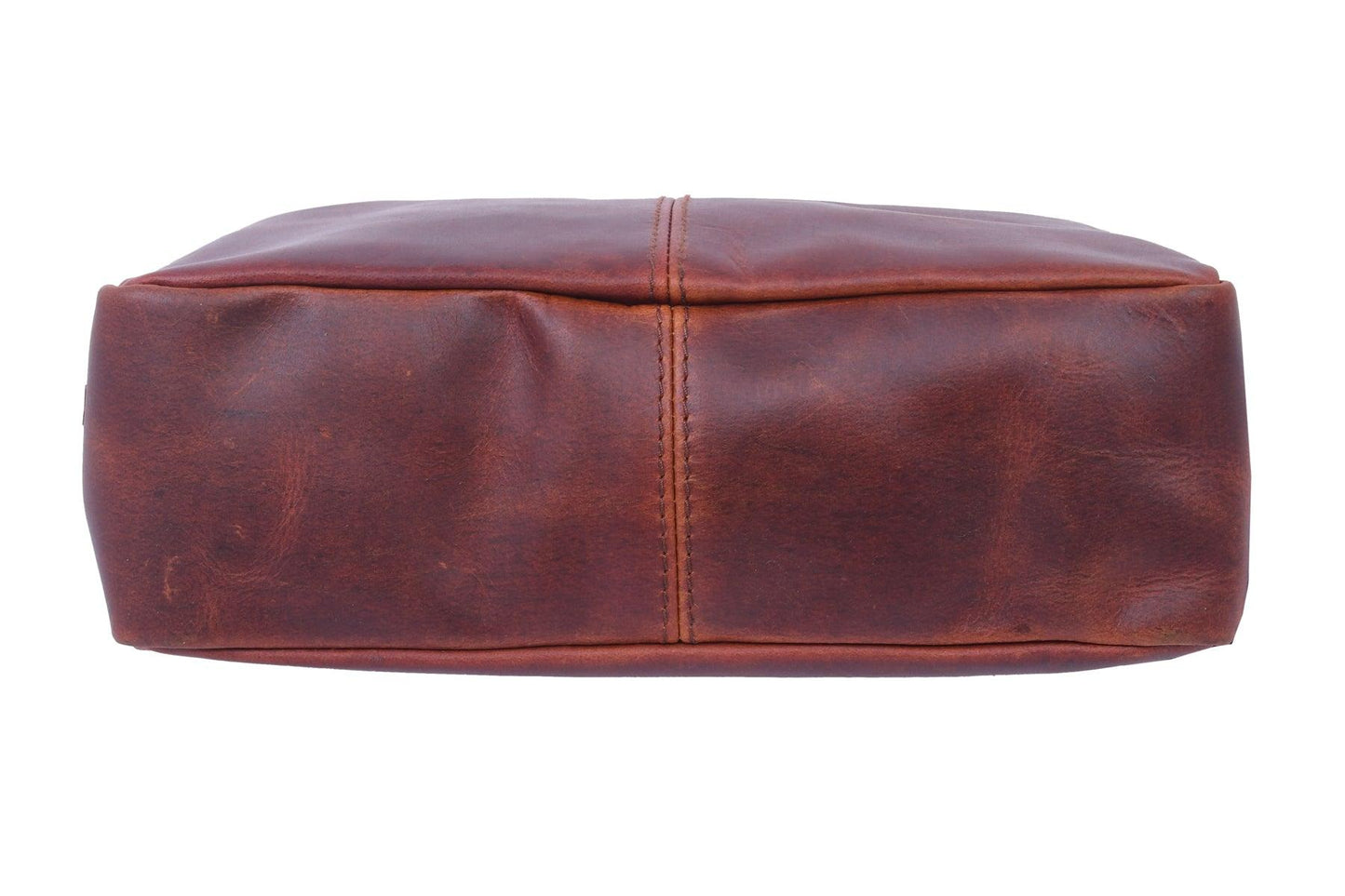  Buff Premium Leather Compact Shoulder Satchel Bag For Men With Extra Storage and Durable Build Quality (Brown) - INDIA