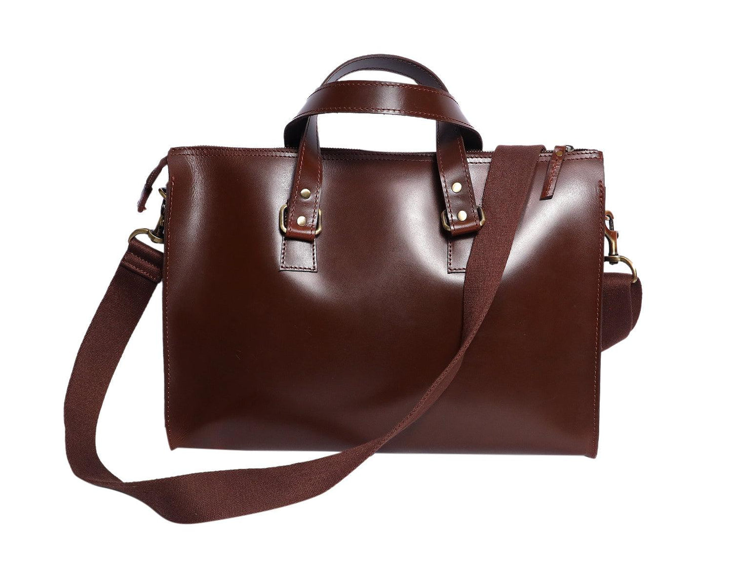  brown color pure leather laptop bag for professional use - INDIA